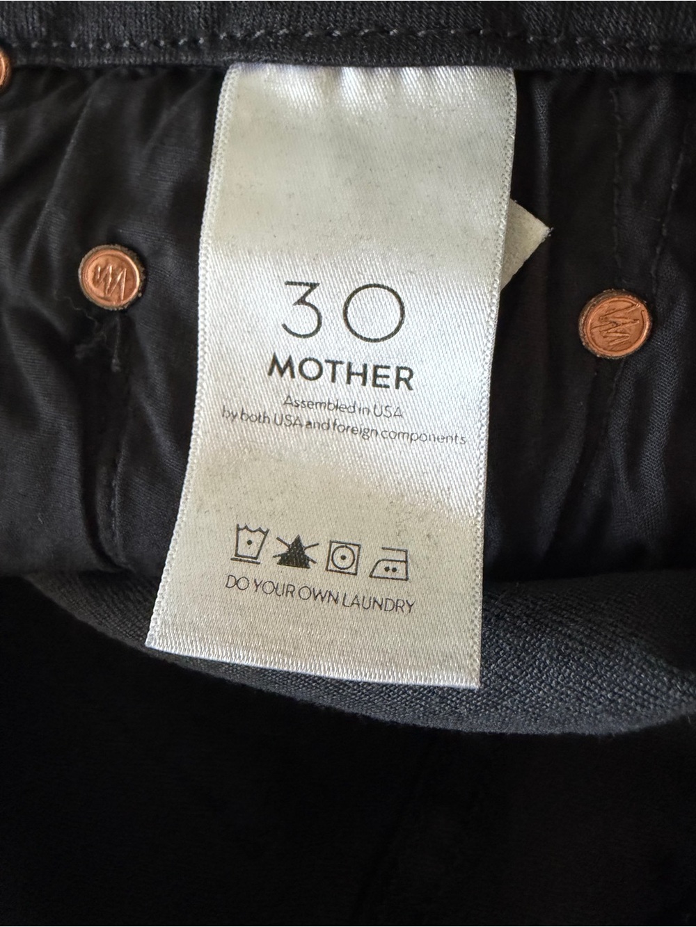 MOTHER Black Skinny Jeans - Sleek High-Rise - Picture 9 of 11